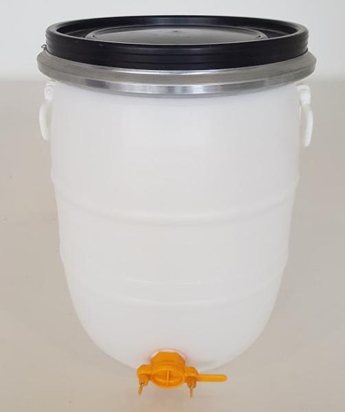 Kunststofffass für 50 Liter Honig mit Hahn